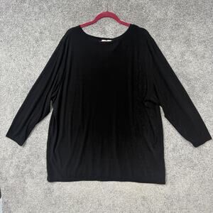 Vtg 90s Kathie Lee Woman Tunic Blouse 22/24 Plus Minimalist Lagenlook Coquettte